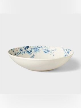 Studio McGee Melamine Floral Serving Bowl Blue-Threshold